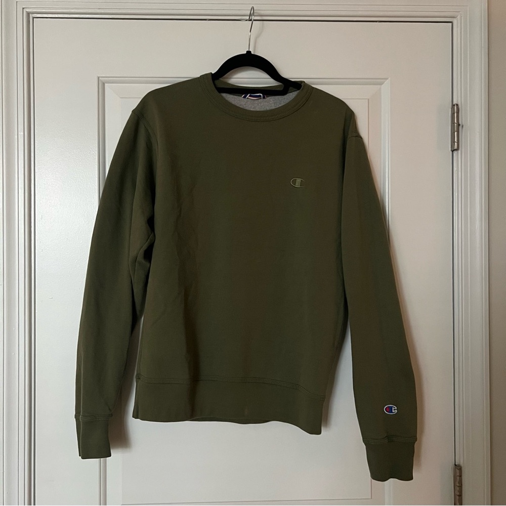 Champion Men's Crewneck in Olive
